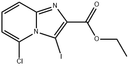 5-氯-3-碘咪唑并[1,2-A]吡啶-2-羧酸乙酯 结构式