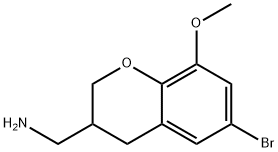 (6-溴-8-甲氧基色满-3-基)甲胺 结构式