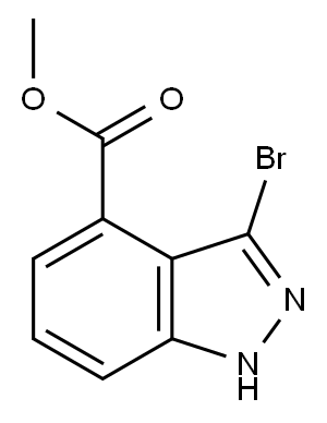 3-溴-吲唑-4-甲酸甲酯 结构式