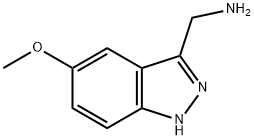 5-甲氧基-1H-吲唑-3-基-甲胺 结构式