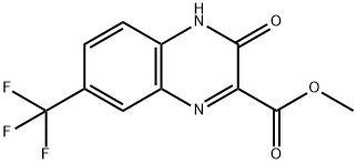 METHYL 3-OXO-7-(TRIFLUOROMETHYL)-3,4-DIHYDROQUINOXALINE-2-CARBOXYLATE 结构式