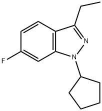 1-CYCLOPENTYL-3-ETHYL-6-FLUORO-1H-INDAZOLE 结构式
