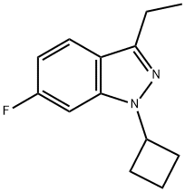 1-CYCLOBUTYL-3-ETHYL-6-FLUORO-1H-INDAZOLE 结构式