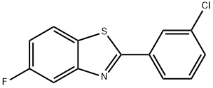 2-(3-CHLOROPHENYL)-5-FLUOROBENZO[D]THIAZOLE 结构式