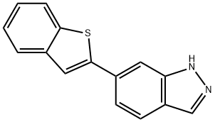 6-(苯并[B]噻吩-2-基)-1氢-吲唑 结构式