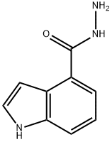 1H-吲哚-4-甲酰肼 结构式