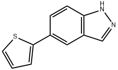5-(噻吩-2-基)-1氢-吲唑 结构式