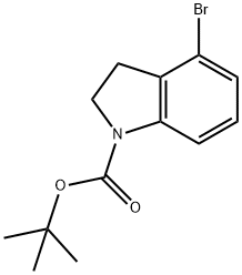 N-BOC-4-溴吲哚啉 结构式