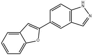 5-(苯并呋喃-2-基)-1H-吲唑 结构式