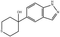 4-(1H-INDAZOL-5-YL)-TETRAHYDRO-THIOPYRAN-4-OL 结构式