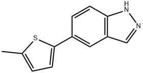 5-(5-甲基噻吩-2-基)-1氢-吲唑 结构式