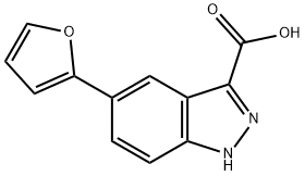 5-FURAN-2-YL-1H-INDAZOLE-3-CARBOXYLIC ACID 结构式