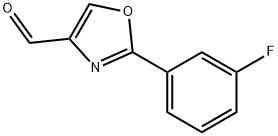 2 - (3 - 氟 - 苯基) - 恶唑-4 - 甲醛 结构式