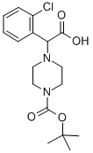 2-(4-BOC-哌嗪)-Α-(2-氯苯基)乙酸 结构式