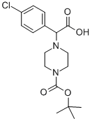 A-(4 -氯苯基)-4-BOC-哌嗪-1-乙酸 结构式