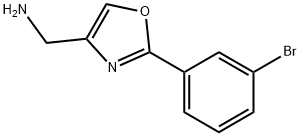 (2-(3-溴苯基)恶唑-4-基)甲胺 结构式