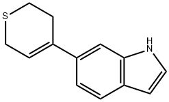 6-(3,6-二氢-2H-硫代吡喃-4-基)-1H-吲哚 结构式