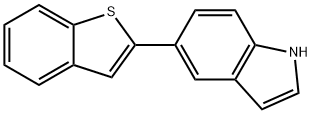 5-(苯并噻吩-2-基)-1H-吲哚 结构式