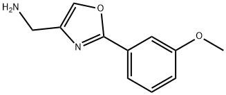 (2-(3-甲氧苯基)恶唑-4-基)甲胺 结构式