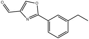 2-(3-乙基苯基)恶唑-4-甲醛 结构式