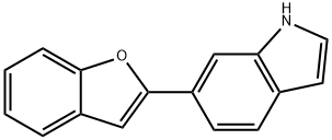 1-(苯并呋喃-2-基)-1H-吲哚 结构式