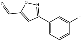3 - (3 - 氟苯基) - 异恶唑-5 - 甲醛 结构式