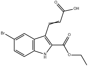 3-(2-丙烯酸基)-5-溴-1H-吲哚-2-甲酸乙酯 结构式