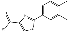 2-(3,4-二甲基苯基)恶唑-4-羧酸 结构式