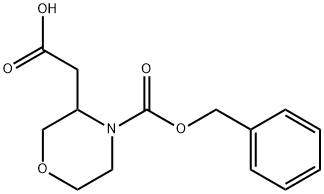 2-(4-((苄氧基)羰基)吗啉-3-基)乙酸 结构式