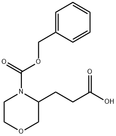 4 - 苄氧羰基-3 - (2 - 羧基 - 乙基) - 吗啉 结构式
