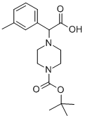 2-(4-(TERT-BUTOXYCARBONYL)PIPERAZIN-1-YL)-2-(M-TOLYL)ACETIC 结构式