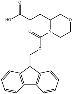4-芴甲氧羰基-3 - (2 - 羧基 - 乙基) - 吗啉 结构式