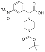 2-(4-BOC-PIPERAZINYL)-2-(3-NITRO-PHENYL)ACETIC ACID 结构式