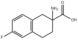 2-氨基-6-氟-1,2,3,4-四氢萘-2-羧酸 结构式