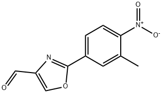 2-(3-甲基-4-硝基苯基)恶唑-4-甲醛 结构式
