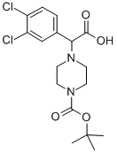 2-(4-BOC-哌嗪基)-Α-(3,4-二氯-苯基)乙酸 结构式