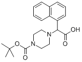 4-(CARBOXY-NAPHTHALEN-1-YL-METHYL)-PIPERAZINE-1-CARBOXYLIC ACID TERT-BUTYL ESTER HYDROCHLORIDE 结构式