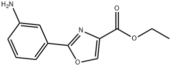 2-(3-氨基苯基)恶唑-4-甲酸乙酯 结构式