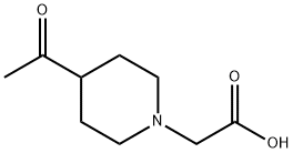 2-(1-乙酰哌啶-4-基)乙酸 结构式