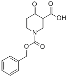 4-氧代-哌啶-1,3-二羧酸苄酯 结构式