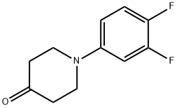 1-(3,4-二氟苯)哌啶-4-酮 结构式