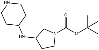 3-(4-哌啶)氨基-吡咯烷-1-甲酸叔丁酯 结构式