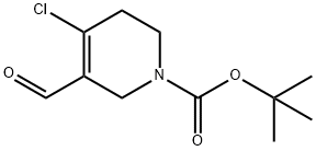4-氯-5-甲酰基-3,6-二氢吡啶-1(2H)-羧酸叔丁酯 结构式