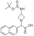 2-(3-BOC-氨基-1-氮杂环丁烷基)-2-(2-萘基)乙酸 结构式