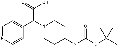 (4-BOC-AMINO-PIPERIDIN-1-YL)-PYRIDIN-4-YL-ACETIC ACID 结构式