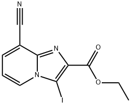 8-氰基-3-碘咪唑并[1,2-A]吡啶-2-甲酸乙酯 结构式