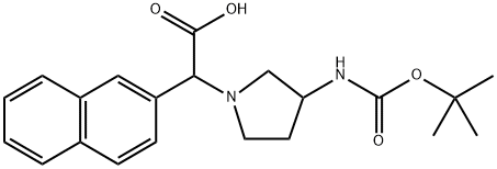 2-(3-((tert-Butoxycarbonyl)amino)pyrrolidin-1-yl)-2-(naphthalen-2-yl)aceticacid