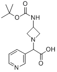 2-(3-((Tert-butoxycarbonyl)amino)azetidin-1-yl)-2-(pyridin-3-yl)aceticacid