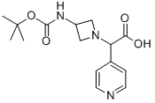 (3-BOC-AMINO-AZETIDIN-1-YL)-PYRIDIN-4-YL-ACETIC ACID 结构式