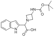 (3-BOC-AMINO-AZETIDIN-1-YL)-(1H-INDOL-2-YL)-ACETIC ACID 结构式